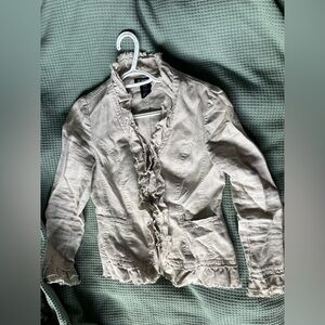 International Concepts Linen Jacket Size Small